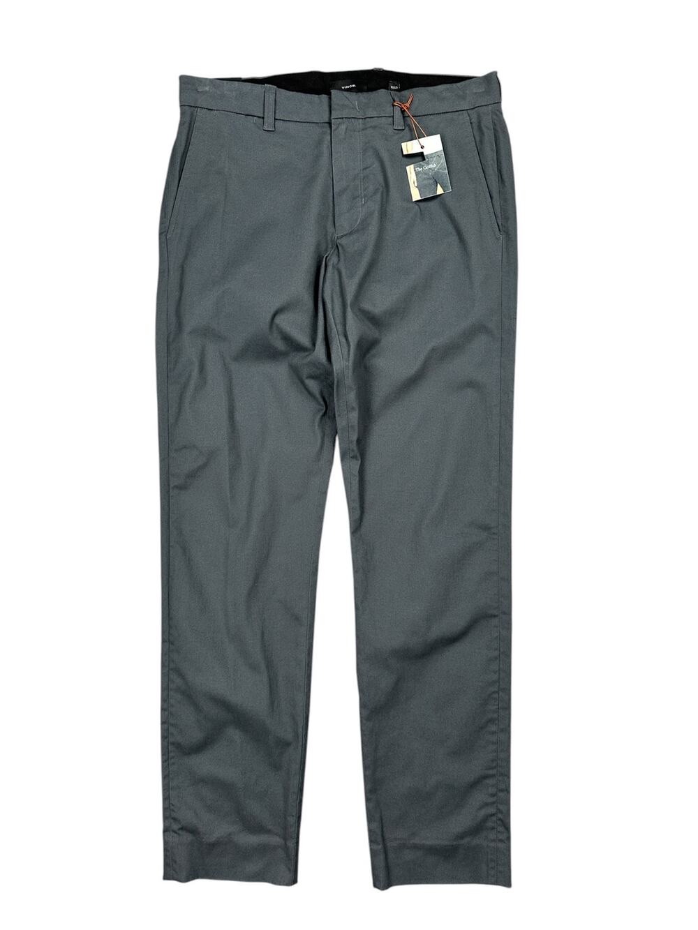 Vince The Griffith Slim Fit Cotton Twill Chino Pants Charcoal Gray NWT — Size 32